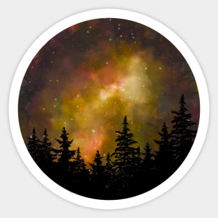 Orange galaxy Sticker